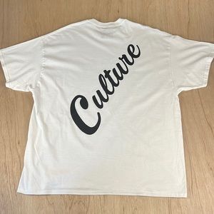 CULTURE FOR THE CULTURE Script Graphic Tee Men’s Size XL Color White Streetwear